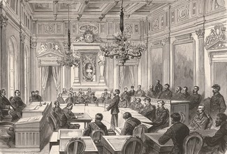 Séance de la Commune dans la salle des Maires de l'Hôtel de Ville - Le Monde Illustré du 15 avril 1871 (Source Gallica)